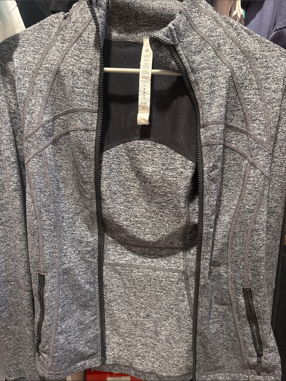 lululemon athletica Heathered Gray Full-Zip Jacket